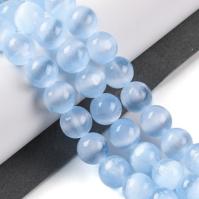Natural Selenite Beads Strands G-C142-01B-03-1