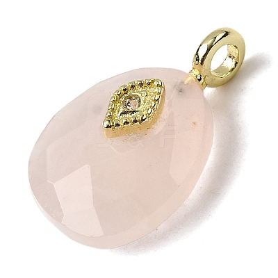 Natural Rose Quartz Pendants G-Z090-01G-04-1