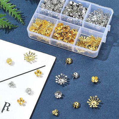 140Pcs Iron Bead Caps IFIN-FS0001-42-1
