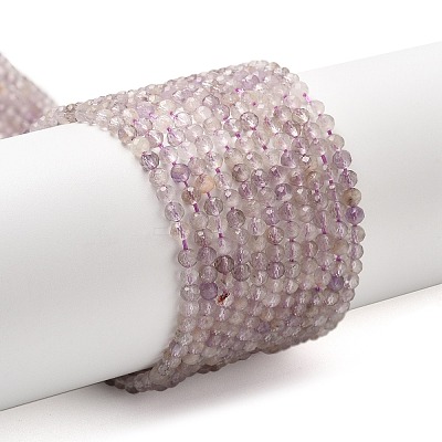 Faceted Natural Amethyst Beads Strands G-RM241221-B42-1