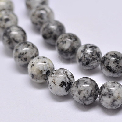 Natural Sesame Jasper/Kiwi Jasper Beads Strands X-G-F351-10mm-1