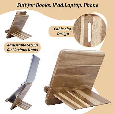 1 Set Wooden Slant Back Cookbook Holder ODIS-PB0001-01-1