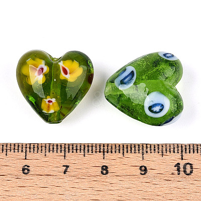 Handmade Millefiori Glass Beads LAMP-N024-43C-1
