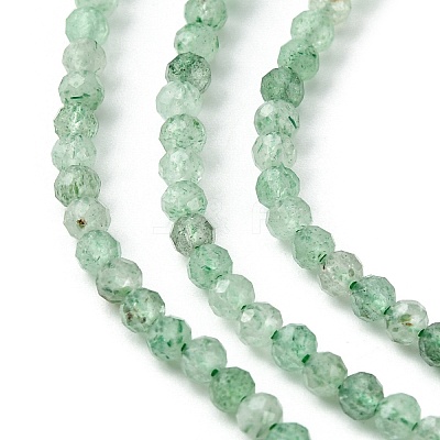 Natural Green Strawberry Quartz Beads Strands X-G-Z034-A02-02-1