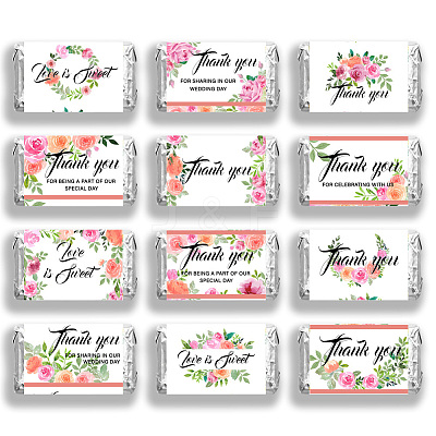 Leaf Paper Self Adhesive Mini Candy Bar Wrappers DIY-WH0604-004-1
