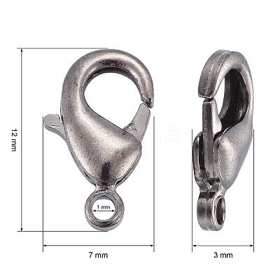 Brass Lobster Claw Clasps KK-902-B-1