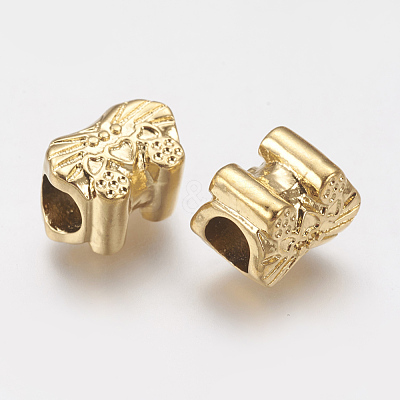 Ion Plating(IP) 304 Stainless Steel European Beads STAS-J022-016G-1