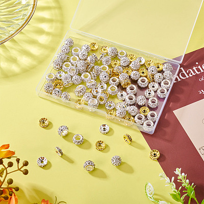 Pave Disco Ball Beads RB-TA0001-18B-1
