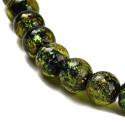 Handmade Dichroic Foil Glass Beads Strands DICH-U001-02E-1