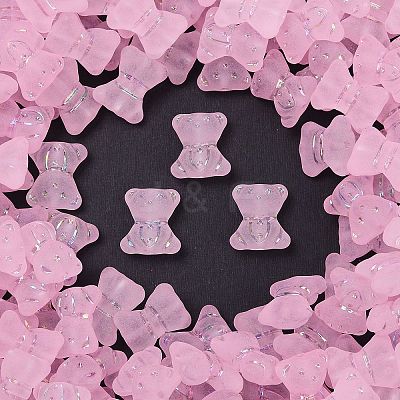 Frosted Transparent Acrylic Beads X1-OACR-P029-20B-01-1