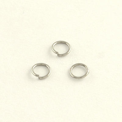 Tarnish Resistant 304 Stainless Steel Open Jump Rings STAS-R065-46-1