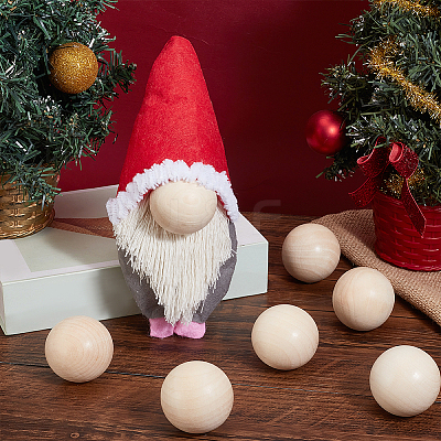 20Pcs Natural Wooden Round Ball WOOD-PH0002-93-1