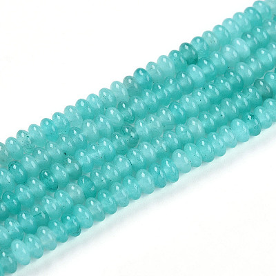 Dyed Natural White Jade Beads Strands X-G-T139-57A-06-1