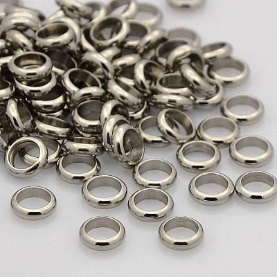 Tarnish Resistant Ring 304 Stainless Steel European Large Hole Beads STAS-N020-11-4mm-1
