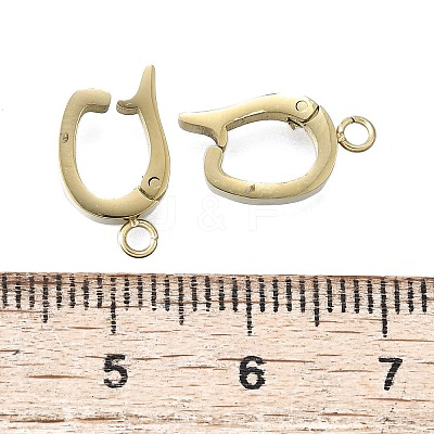 304 Stainless Steel Fold Over Clasps STAS-H233-05G-1