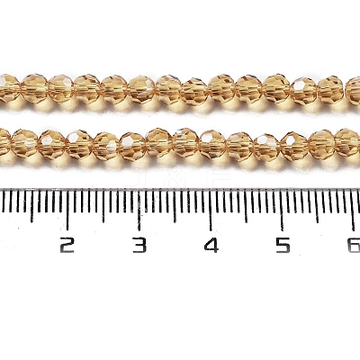 Electroplate Transparent Glass Beads Strands EGLA-A035-T4mm-A17-1