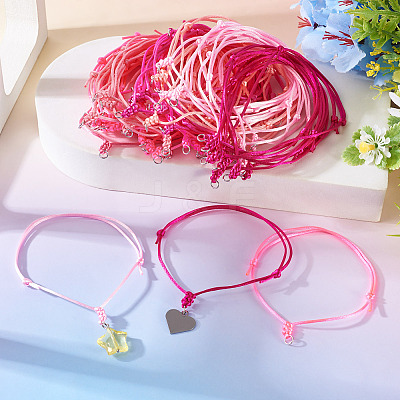 80Pcs 8 Colors Adjustable Nylon Cord Bracelet Making BJEW-TA00668-1