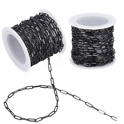 10M 304 Stainless Steel Paperclip Chains CHS-SC0001-11-1