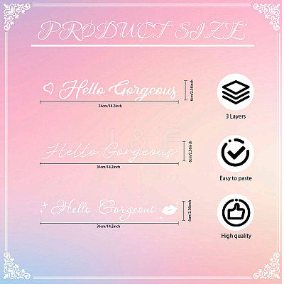 Waterproof Reflective Plastic Mirror Stickers DIY-WH0665-002-1