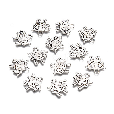 Tibetan Style Zinc Alloy Sheep Pendants X-PALLOY-F009-03-1