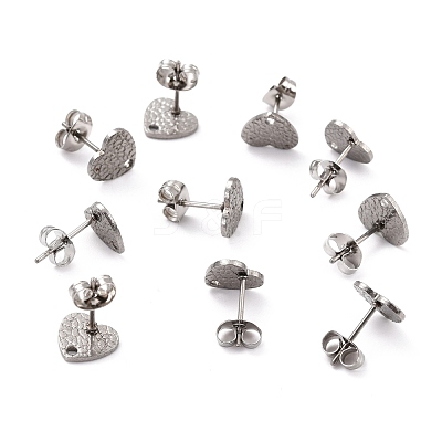 Non-Tarnish 304 Stainless Steel Stud Earring Findings STAS-I183-08A-P-1