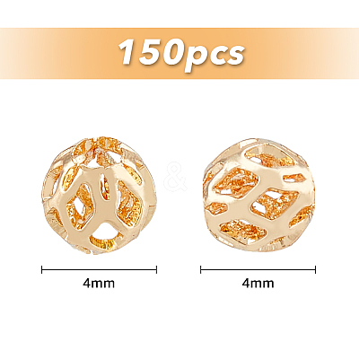 150Pcs Brass Hollow Beads KK-HY0001-69-1