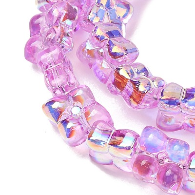 Transparent Glass Beads Strands GL-CBAAE04-02J-1