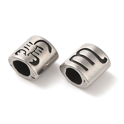 Oval with Constellation 304 Stainless Steel Beads STAS-E215-05AS-10-1