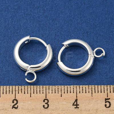 201 Stainless Steel Huggie Hoop Earring Findings STAS-P283-01Y-S-1