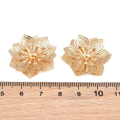 Brass Filigree Cabochons KK-CBACEE9-02C-KCG-1
