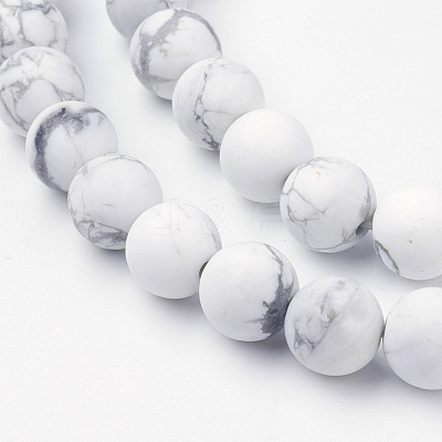 Natural Howlite Bead Strands G-G735-66F-8mm-1