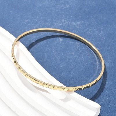 304 Stainless Steel Bangles for Women AJEW-P127-09G-1