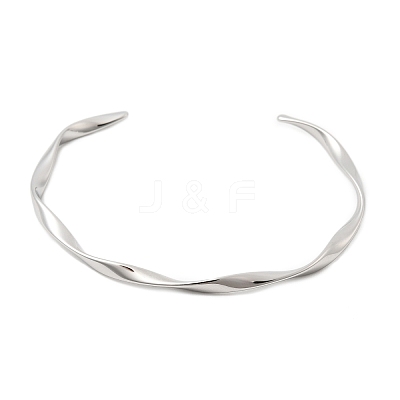 304 Stainless Steel Cuff Bangles for Women BJEW-G776-02P-1