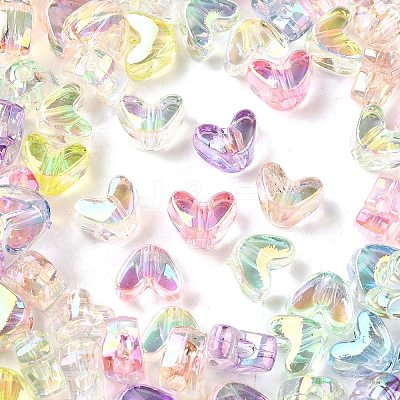 UV Plating Transparent Acrylic Beads MACR-F083-11-1