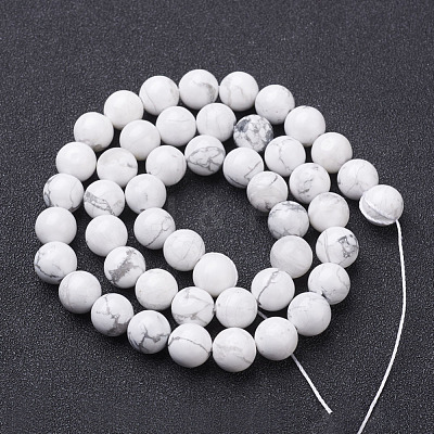 Natural Howlite Beads Strands X-G-E403-65-8mm-1