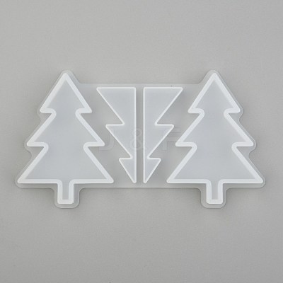 Christmas Tree Straw Topper Silicone Molds Decoration DIY-J003-14-1