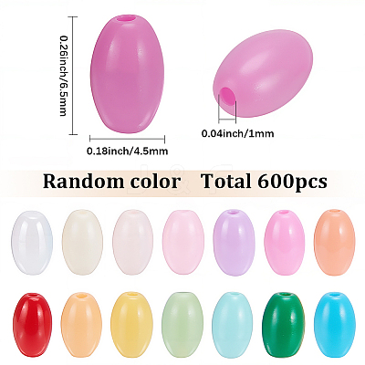 600Pcs 4 Bags Baking Paint Glass Beads GLAA-SC0003-22-1