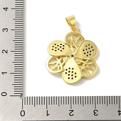 Brass Micro Pave Colorful Cubic Zirconia Pendants KK-Z042-20G-03-1