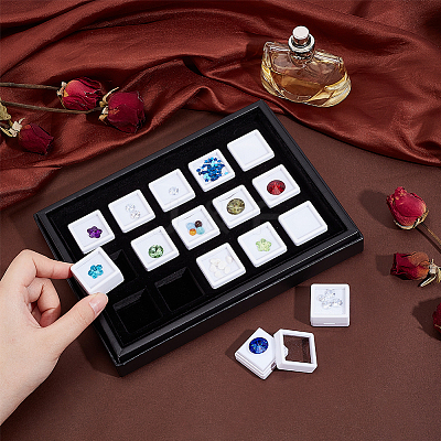 Rectangle Paper Loose Diamond Organizer Trays CON-WH0095-80-1