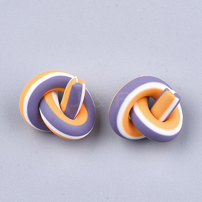 Handmade Polymer Clay Beads CLAY-S092-14B-1