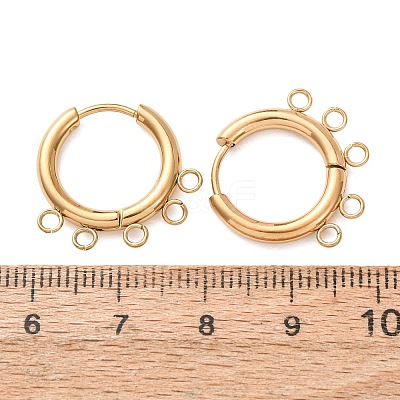 304 Stainless Steel Hoop Earring Findings STAS-D183-02A-G-1