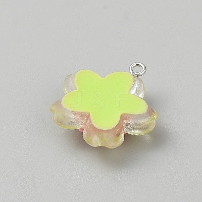 Transparent Resin Pendants RESI-TAC0002-84F-1