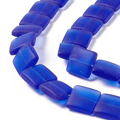 Transparent Frosted Glass Beads Strands FGLA-S001-01B-1