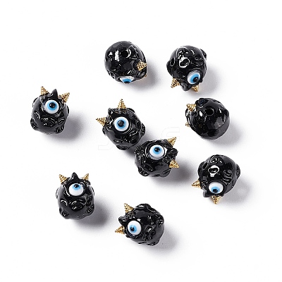 Halloween Opaque Resin Beads RESI-F033-01G-1