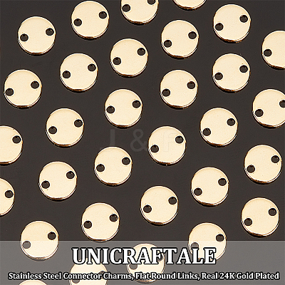 100Pcs 304 Stainless Steel Connector Charms STAS-UN0048-93-1