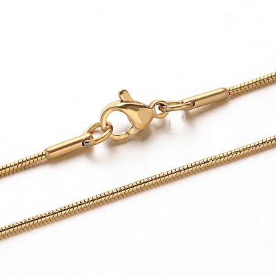 304 Stainless Steel Snake Chain Necklaces NJEW-M124-11-1