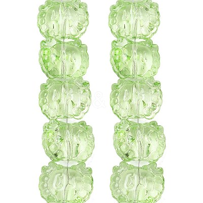 Electroplate Baking Paint Transparent Glass Beads Strands GL-CBA17FF-02H-1