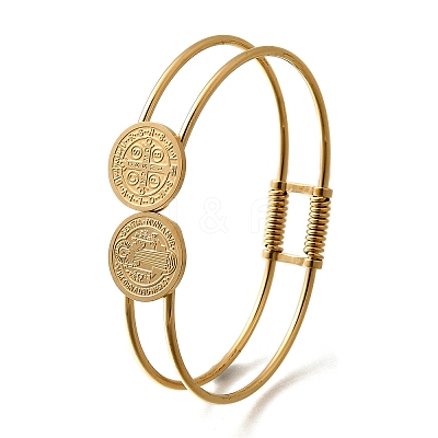 201 Stainless Steel Bangles for Women LS-BJEW-R014-02G-1