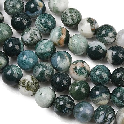 Natural Tree Agate Beads Strands G-I199-03-10mm-1
