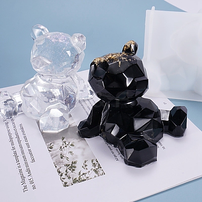 3D Bear Cell Phone Bracket Silicone Molds DIY-K017-01-1